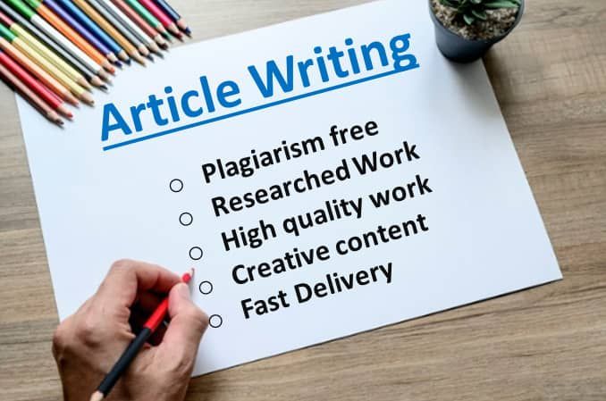 I am offering article writing, English writing , content writing