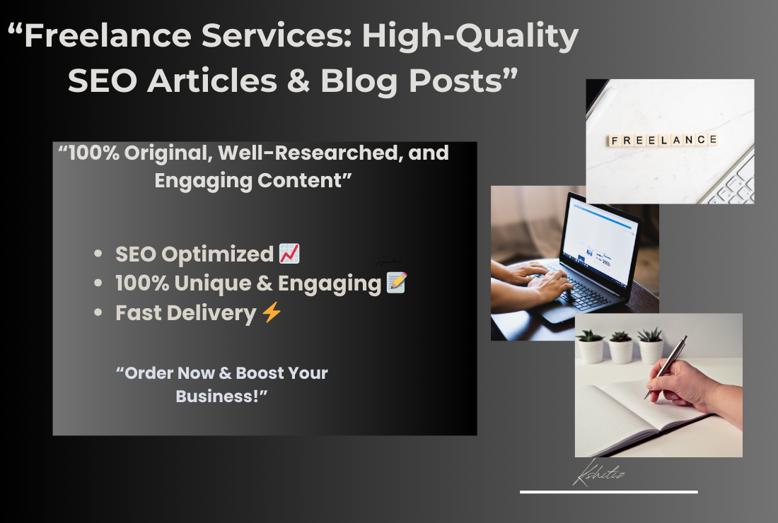 “I provide high-quality SEO articles, blog  and product descriptions tailored to your needs.”